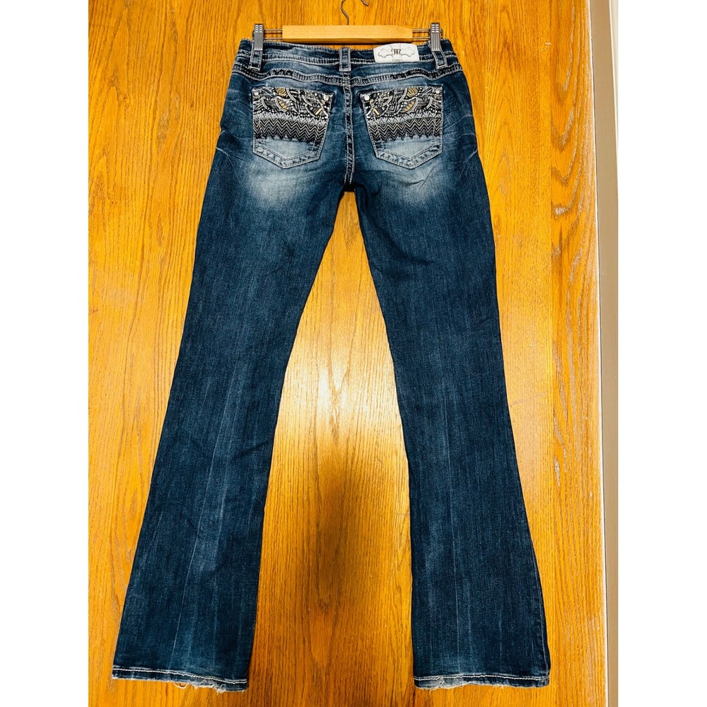 y2k 2000s Miss Me signature bootcut bedazzled embroidered festival western jeans - Picture 6 of 7